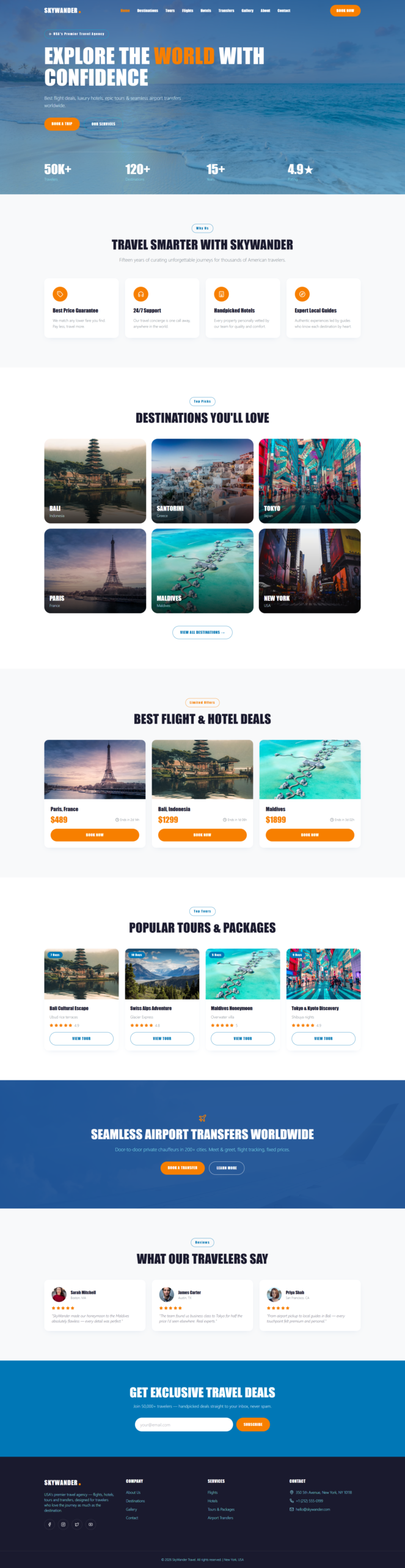 travel agncy California web design