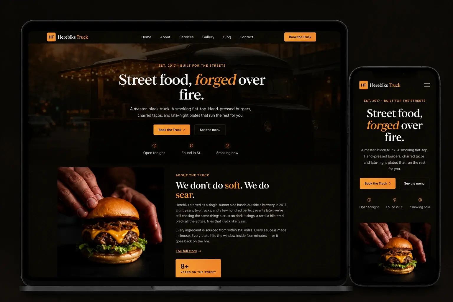 Custom website design project for California retail business