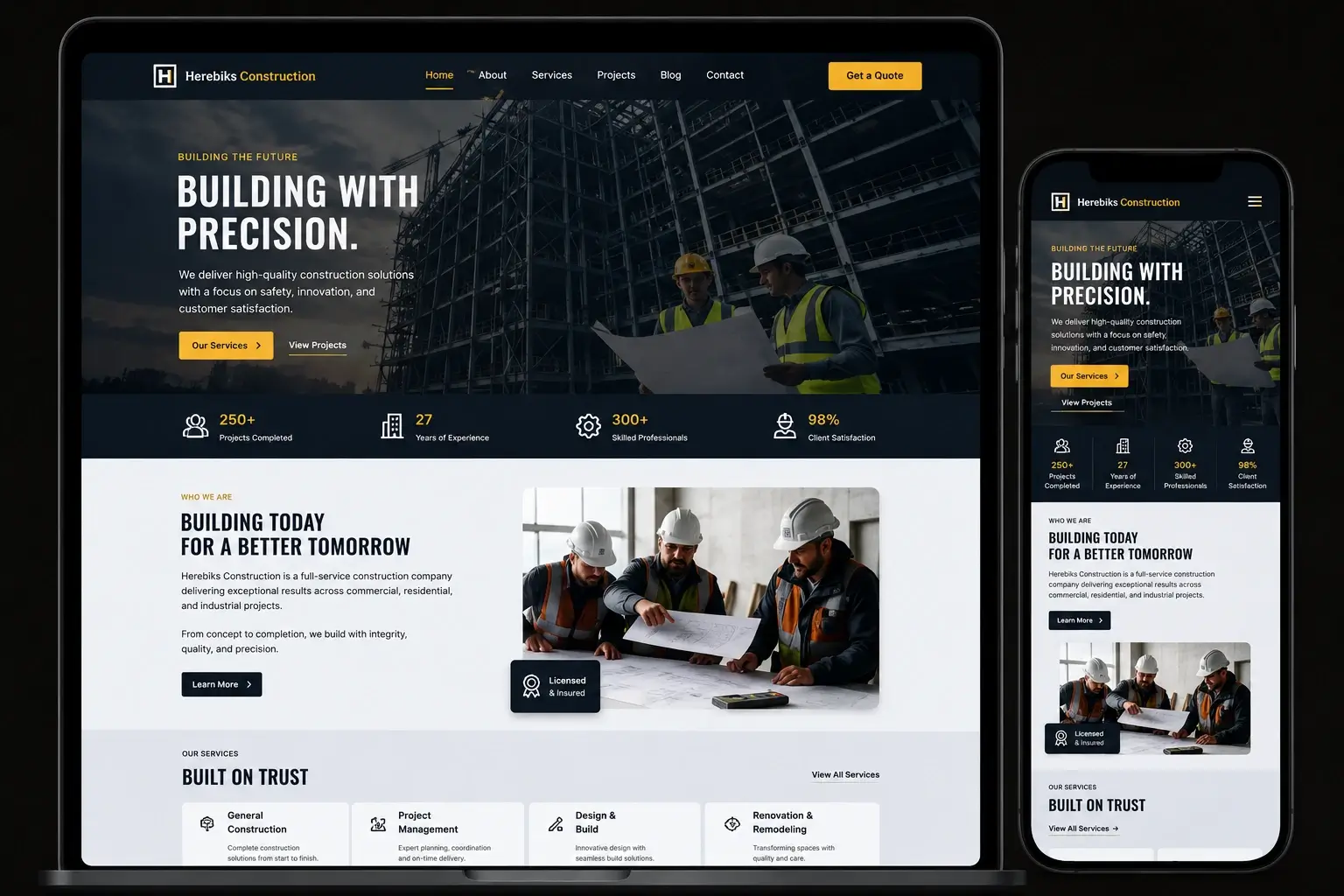 Responsive website design example — California web design agency