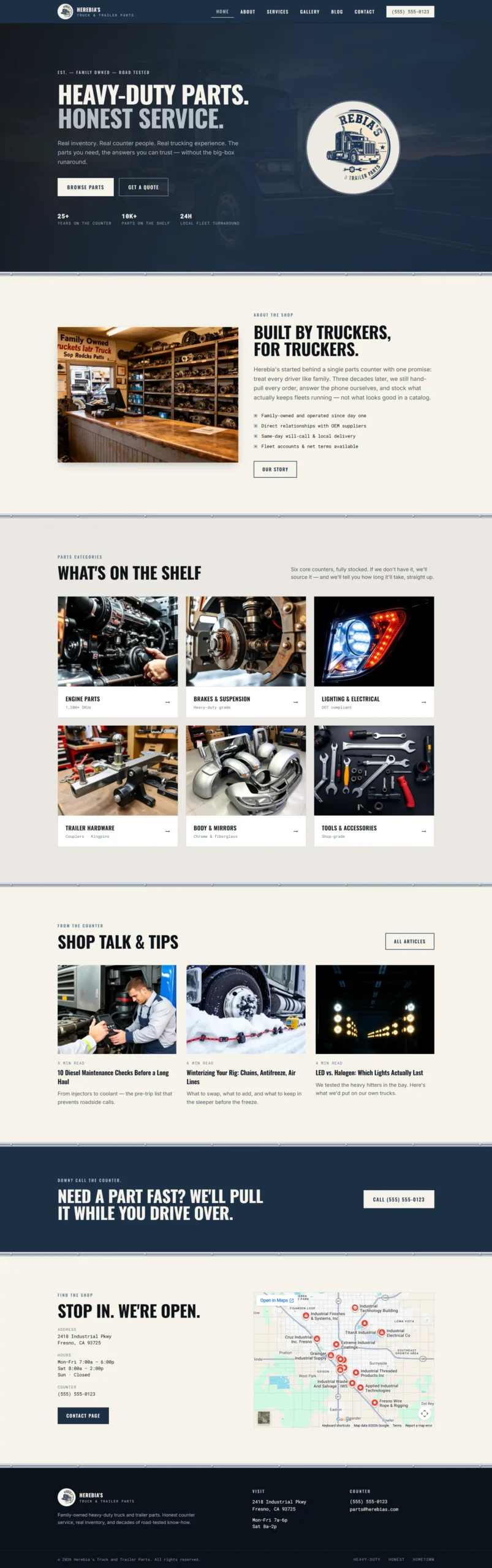 mark trucks California web design